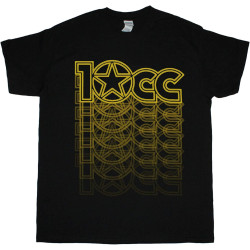 10CC Logo Black T Shirt Rock Mens 10CC Logo Black T Shirt Rock Mens