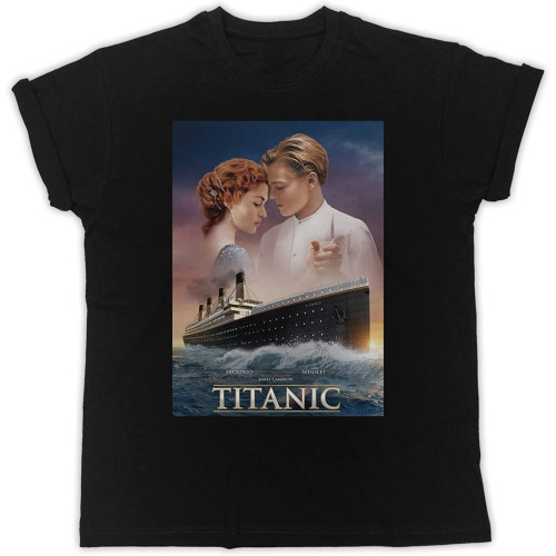 T-Shirt Unisexe Avec affiche du Film Titanic Men T-Shirt Black