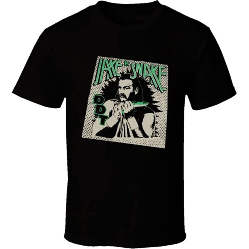 Jake The Snake Roberts DDT Wrestling T Shirt Black Jake The Snake Roberts DDT Wrestling T Shirt Black