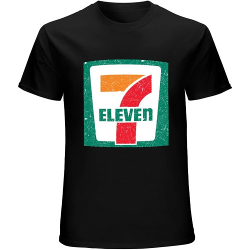 7 Eleven Logo Men's White Cotton Seven 11 Men's Short Sleeve T-Shirt Black 7 Eleven Logo Men's White Cotton Seven 11 Men's Short Sleeve T-Shirt Black