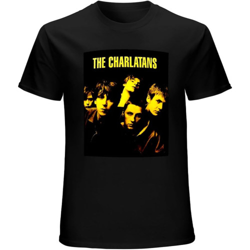 The Charlatans Black Funny Men Short Sleeve T-Shirt Black The Charlatans Black Funny Men Short Sleeve T-Shirt Black