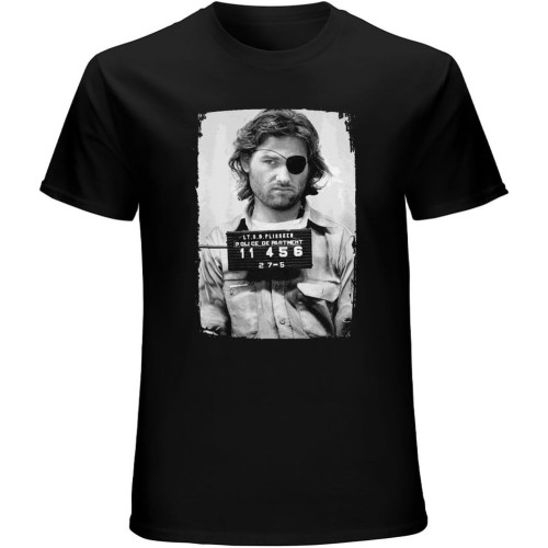 Snake Plissken Mugshot T-Shirt Graphic Tee Mens Funny Shirt Black Snake Plissken Mugshot T-Shirt Graphic Tee Mens Funny Shirt Black