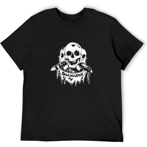 Discharge Triple Skull Shirt T Shirt Punk Band Men T-Shirt Custom Made Top Tee Black Discharge Triple Skull Shirt T Shirt Punk Band Men T-Shirt Custom Made Top Tee Black