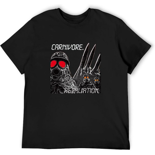 Carnivore Retaliation Black Men T-Shirt Rock Band Tee Shirt Black
