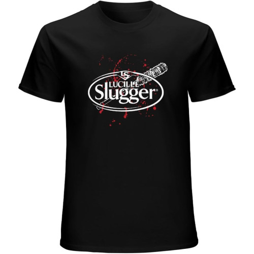 Lucille Slugger Mens T Shirt Negan Zombie Walking Tv Show Dead Saviors Retro Black