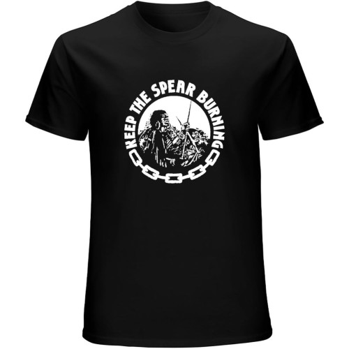 Burning Spear T Shirt Men's T-Shirt Black Burning Spear T Shirt Men's T-Shirt Black