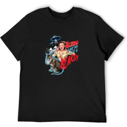 Aliens Gave My Cat A Beard Funny B Movie Cotton T-Shirt Graphic Men Casual T-Shirt Black Aliens Gave My Cat A Beard Funny B Movie Cotton T-Shirt Graphic Men Casual T-Shirt Black