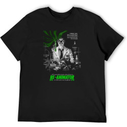 Re-Animator - Hand Silk Screened Pre-Shrunk 100% Cotton Men's T-Shirt Black Re-Animator - Hand Silk Screened Pre-Shrunk 100% Cotton Men's T-Shirt Black