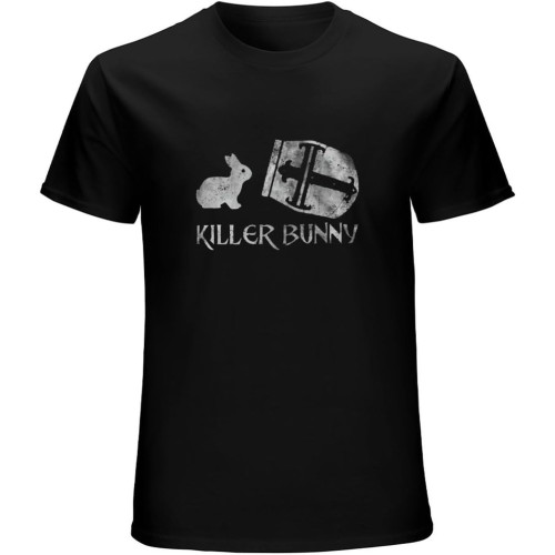 Killer Rabbit II Caerbannog Monty Fun Python and The Holy Grail T-Shirt Graphic Printed Tee Shirt Mens Black Shirt Killer Rabbit II Caerbannog Monty Fun Python and The Holy Grail T-Shirt Graphic Printed Tee Shirt Mens Black Shirt