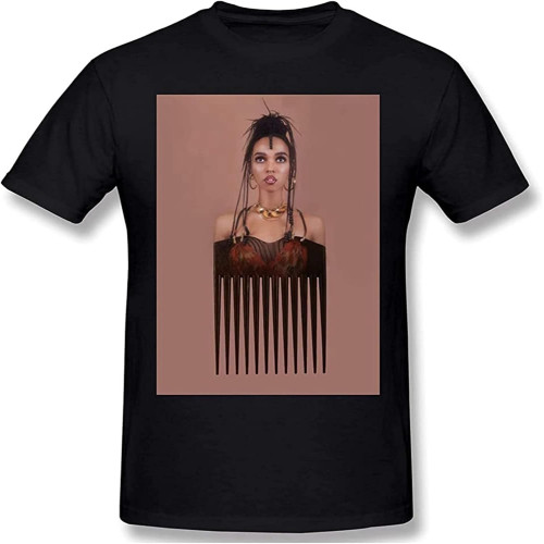 FKA Twigs Men's Basic Super Soft Cotton T-Shirt Summer Black FKA Twigs Men's Basic Super Soft Cotton T-Shirt Summer Black