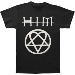 Him Mens Heartagram T-Shirt Mens Sports T Shirt Round Neck T-Shirts Black