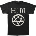 Him Mens Heartagram T-Shirt Mens Sports T Shirt Round Neck T-Shirts Black