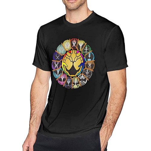Man Kamen Rider Zi-O Vintage T Shirt Hip Hop Short Sleeve Breathable Round Neck Tee Black Man Kamen Rider Zi-O Vintage T Shirt Hip Hop Short Sleeve Breathable Round Neck Tee Black