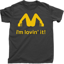 Men's Slash T Shirt Im Lovin It Parody McLovin Funny Tee Black Men's Slash T Shirt Im Lovin It Parody McLovin Funny Tee Black