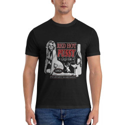 Red Hot Pussy Liquor Graphic T-Shirt Big and Tall T Shirts for Men Animal Print Shirt Black Red Hot Pussy Liquor Graphic T-Shirt Big and Tall T Shirts for Men Animal Print Shirt Black
