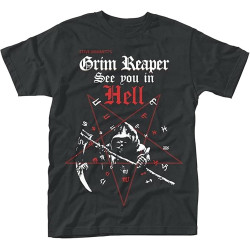 Men's Grim Reaper See You in Hell T Shirt Black Men's Grim Reaper See You in Hell T Shirt Black