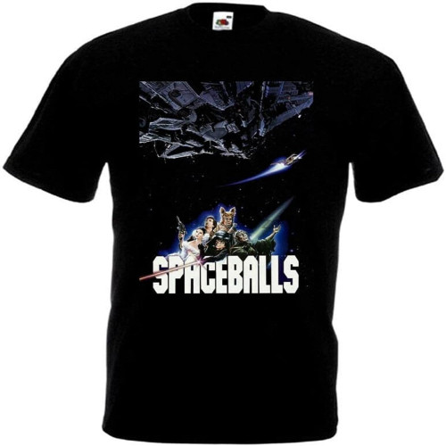 Spaceballs V1 Mens T-Shirt Movie Poster Black