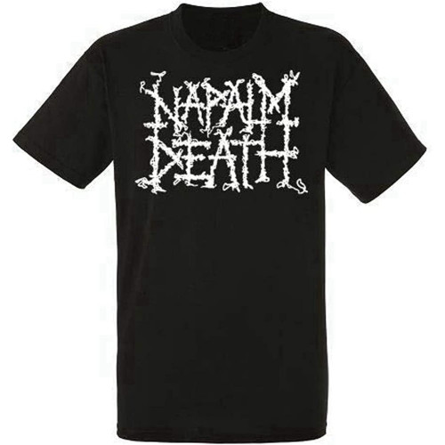 Napalm Death Logo Black T-Shirt Rock Band Shirt