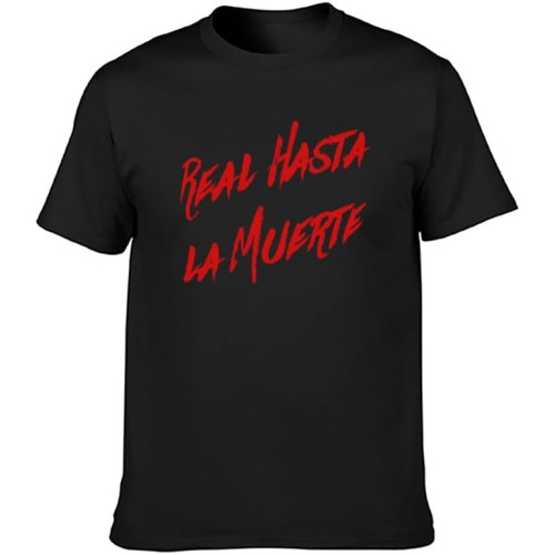 Men's T-Shirts Real Hasta La Muerte Anuel Aa Album Fan Concert Black Men's T-Shirts Real Hasta La Muerte Anuel Aa Album Fan Concert Black