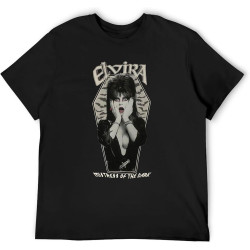 Men's T-Shirts Elvira Bats Coffin Mistress of Dark Horror Black