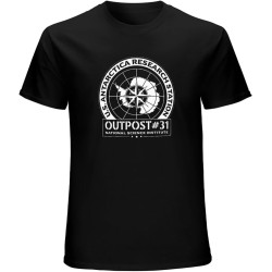 Inspired by John Carpenter's The Thing Outpost 31 T-Shirt Black