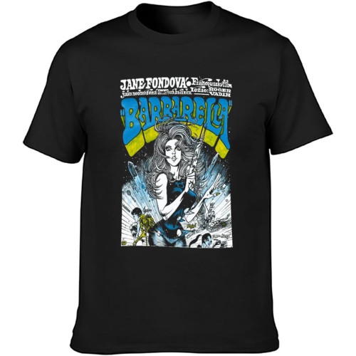 Barbarella Jane Fonda Roger Vadim Mens Black T-Shirt Barbarella Jane Fonda Roger Vadim Mens Black T-Shirt