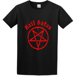 Men's T-Shirts Hail Satan - Pentagram Rock Goth Unholy Satanic Punk Emo Fashion Black