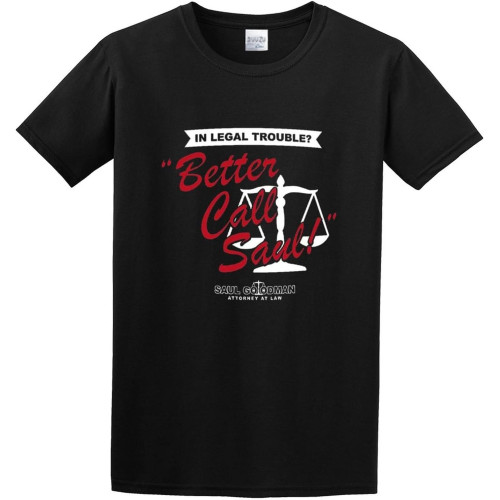 Adult T-Shirts Better Call Saul Black Adult T-Shirts Better Call Saul Black