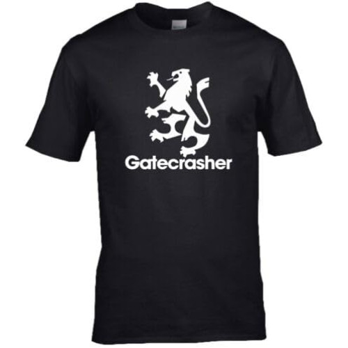 Gatecrasher Nightclub Clubbing Legendary Logo Premium Cotton Ring Spun Tee Round Neck Unisex Tops Men's 100% Cotton Short-Sleeve T-Shirts