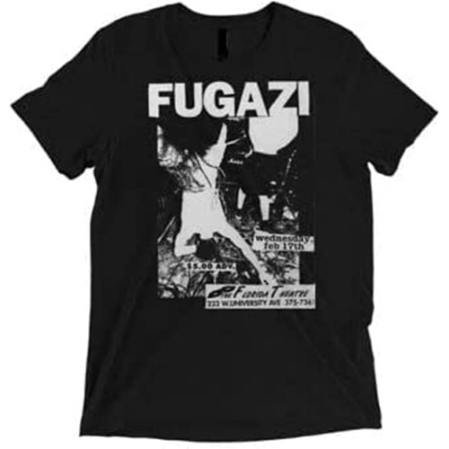 Fugazi Flyer Short Sleeve T-Shirt Vintage Tshirt Gift for Fan Black