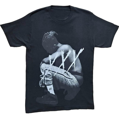 XXX Tentacion Hip Hop Kneeling Rap Rapper Tee T-Shirt Black