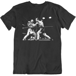 Rocky Marciano Vs Jersey Joe Walcott Fight Boxing T-Shirt Short Sleeve Top Graphic Tee Printed T-Shirt for Men Black Rocky Marciano Vs Jersey Joe Walcott Fight Boxing T-Shirt Short Sleeve Top Graphic Tee Printed T-Shirt for Men Black
