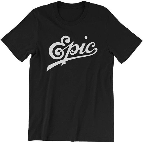Epic Records T Shirt - Record Label Muisc Industry New York City Tee Round Neck Unisex Tops Men's 100% Cotton Short-Sleeve T-Shirts Epic Records T Shirt - Record Label Muisc Industry New York City Tee Round Neck Unisex Tops Men's 100% Cotton Short-Sleeve T-Shirts