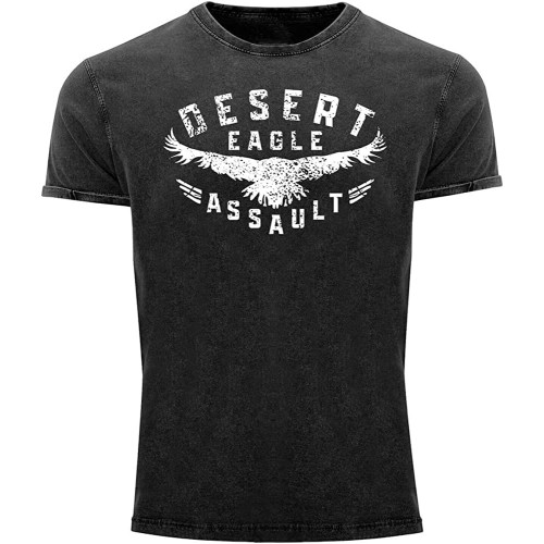 Herren Vintage Shirt Adler Aufschrift Desert Eagle Assault Printshirt Tee Round Neck Unisex Tops Men's 100% Cotton Short-Sleeve T-Shirts Herren Vintage Shirt Adler Aufschrift Desert Eagle Assault Printshirt Tee Round Neck Unisex Tops Men's 100% Cotton Short-Sleeve T-Shirts