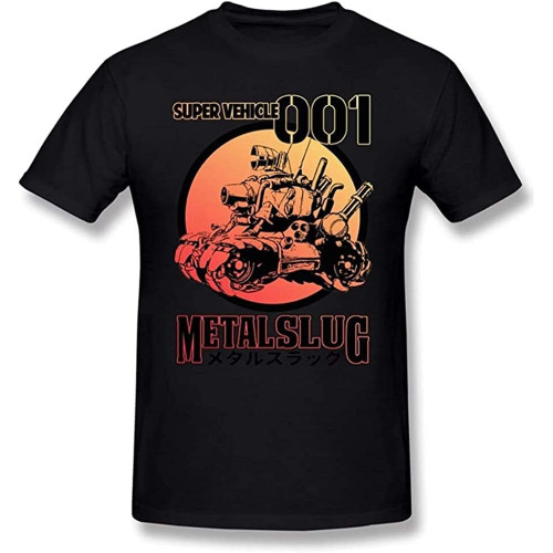 Metal Slug Super Vehicle Fashion Graphic Tee Round Neck Unisex Tops Men's 100% Cotton Short-Sleeve T-Shirts
