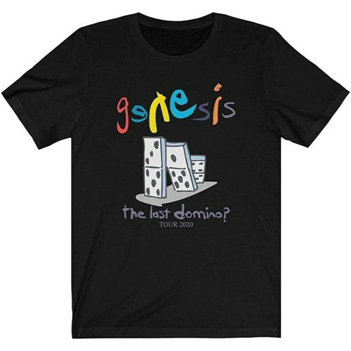 Genesis Peter Band Gabriel Genesis Rock Band The Last Domino Tour 2020 Tee Round Neck Unisex Tops Men's 100% Cotton Short-Sleeve T-Shirts Genesis Peter Band Gabriel Genesis Rock Band The Last Domino Tour 2020 Tee Round Neck Unisex Tops Men's 100% Cotton Short-Sleeve T-Shirts