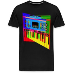 Keyboard Men ' s Premium Tee Round Neck Unisex Tops Men's 100% Cotton Short-Sleeve T-Shirts
