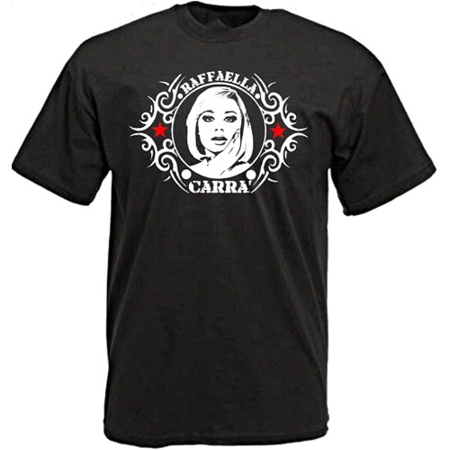 Raffaella Carrà Tee Round Neck Unisex Tops Men's 100% Cotton Short-Sleeve T-Shirts