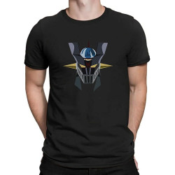Mazinger-Z Head Anime Sentai Robot Gifts Tee Round Neck Unisex Tops Men's 100% Cotton Short-Sleeve T-Shirts