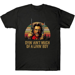Josey Wales Dyin ' Ain ' t Much of A Living Boy Cult Movie Vintage Tee Round Neck Unisex Tops Men's 100% Cotton Short-Sleeve T-Shirts Josey Wales Dyin ' Ain ' t Much of A Living Boy Cult Movie Vintage Tee Round Neck Unisex Tops Men's 100% Cotton Short-Sleeve T-Shirts