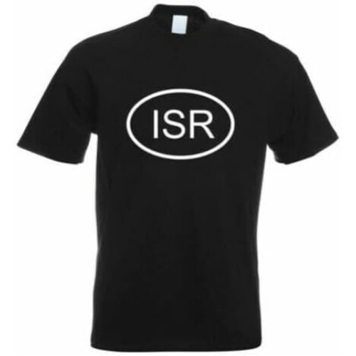 ISR Israel Printed Design Shirt Fun Print Design Tee Round Neck Unisex Tops Men's 100% Cotton Short-Sleeve T-Shirts ISR Israel Printed Design Shirt Fun Print Design Tee Round Neck Unisex Tops Men's 100% Cotton Short-Sleeve T-Shirts