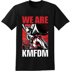 KMFDM We are KMFDM Industrial Front 242 Die Krupps Mdfmk Ebm Tee Round Neck Unisex Tops Men's 100% Cotton Short-Sleeve T-Shirts