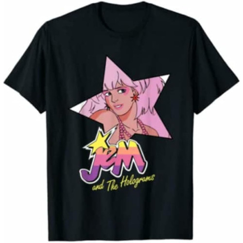 R1 Jem and The Holograms and Outrageous Black Teenager Jerrica Tee Round Neck Unisex Tops Men's 100% Cotton Short-Sleeve T-Shirts R1 Jem and The Holograms and Outrageous Black Teenager Jerrica Tee Round Neck Unisex Tops Men's 100% Cotton Short-Sleeve T-Shirts