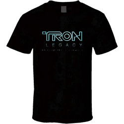 Men ' s Tron Legacy Logo Movie Tee Round Neck Unisex Tops Men's 100% Cotton Short-Sleeve T-Shirts Men ' s Tron Legacy Logo Movie Tee Round Neck Unisex Tops Men's 100% Cotton Short-Sleeve T-Shirts