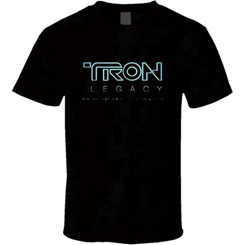 Men ' s Tron Legacy Logo Movie Tee Round Neck Unisex Tops Men's 100% Cotton Short-Sleeve T-Shirts Men ' s Tron Legacy Logo Movie Tee Round Neck Unisex Tops Men's 100% Cotton Short-Sleeve T-Shirts