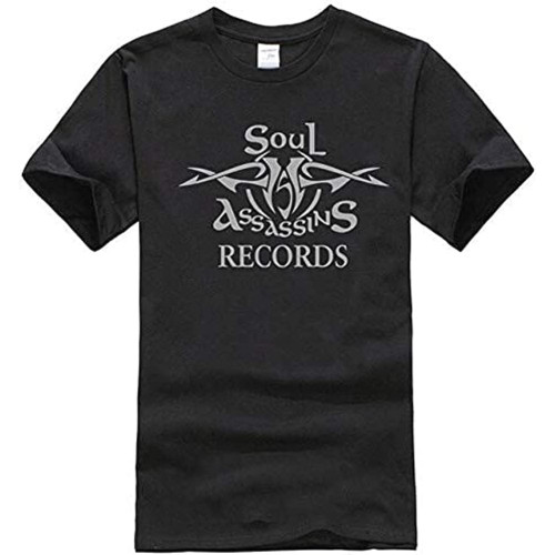 AJGEUE Soul Assassins Records T Shirt Cypres Hill Rap Black Tee Round Neck Unisex Tops Men's 100% Cotton Short-Sleeve T-Shirts AJGEUE Soul Assassins Records T Shirt Cypres Hill Rap Black Tee Round Neck Unisex Tops Men's 100% Cotton Short-Sleeve T-Shirts