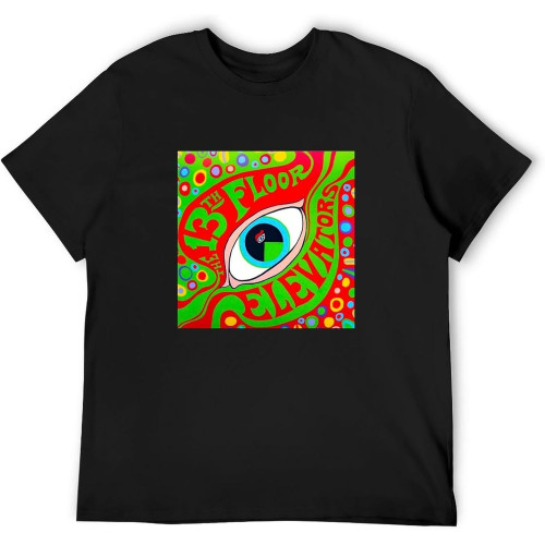 The 13Th Floor Elevators Rock Vintage T Shirt Short Sleeve Funny Top Black The 13Th Floor Elevators Rock Vintage T Shirt Short Sleeve Funny Top Black