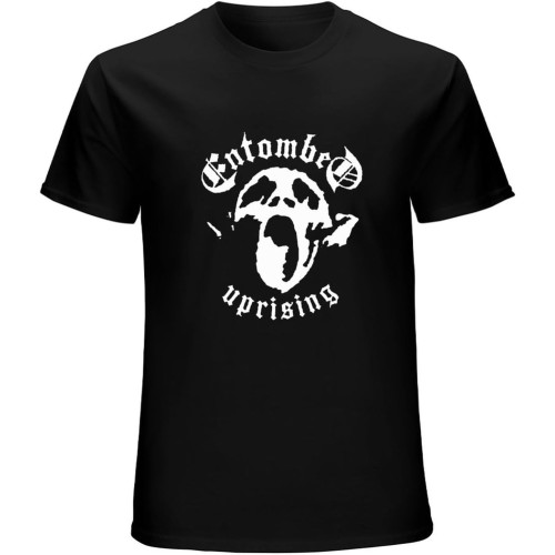Entombed Uprising Vintage T Shirt Short Sleeve Funny Top Black Entombed Uprising Vintage T Shirt Short Sleeve Funny Top Black