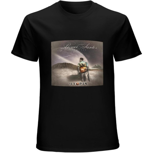 Men's Romeo Santos T Shirt Utopia Vinyl cd Cover Black Men's Romeo Santos T Shirt Utopia Vinyl cd Cover Black