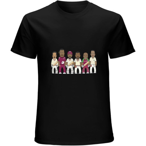 WEST Indies Cricket Legends T-Shirt Organic Mens Eco-Friendly Gift Black
